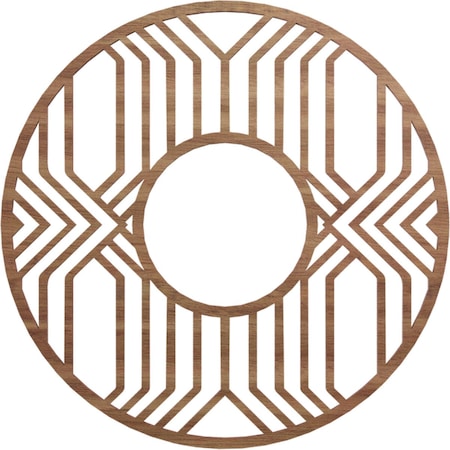 Ekena Millwork Empire Wood Fretwork Pierced Ceiling Medallion, Walnut, 20"OD x 7 3/8"ID x 1/4"T CMWP20X20X0250EPWA